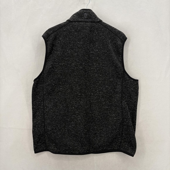 Free Country Vest Mens XL Black Sweater Fleece Quilted Full Zip Outdoor Hiking - Picture 14 of 15